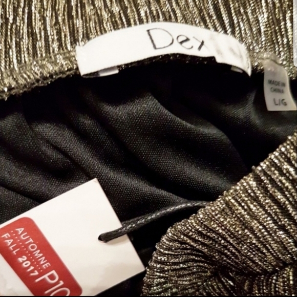 NWT Dex Gold Pleated Midi Skirt Party - Picture 4 of 5